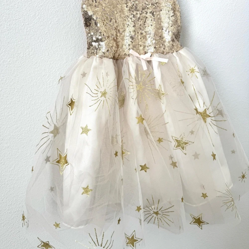 Great Pretenders Glam Party Gold Dress Size 3 4 - Picture 4 of 9